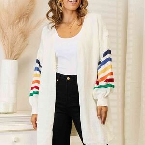 New with tags XL Striped Open Front Dropped Shoulder Cardigan size XL